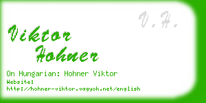 viktor hohner business card